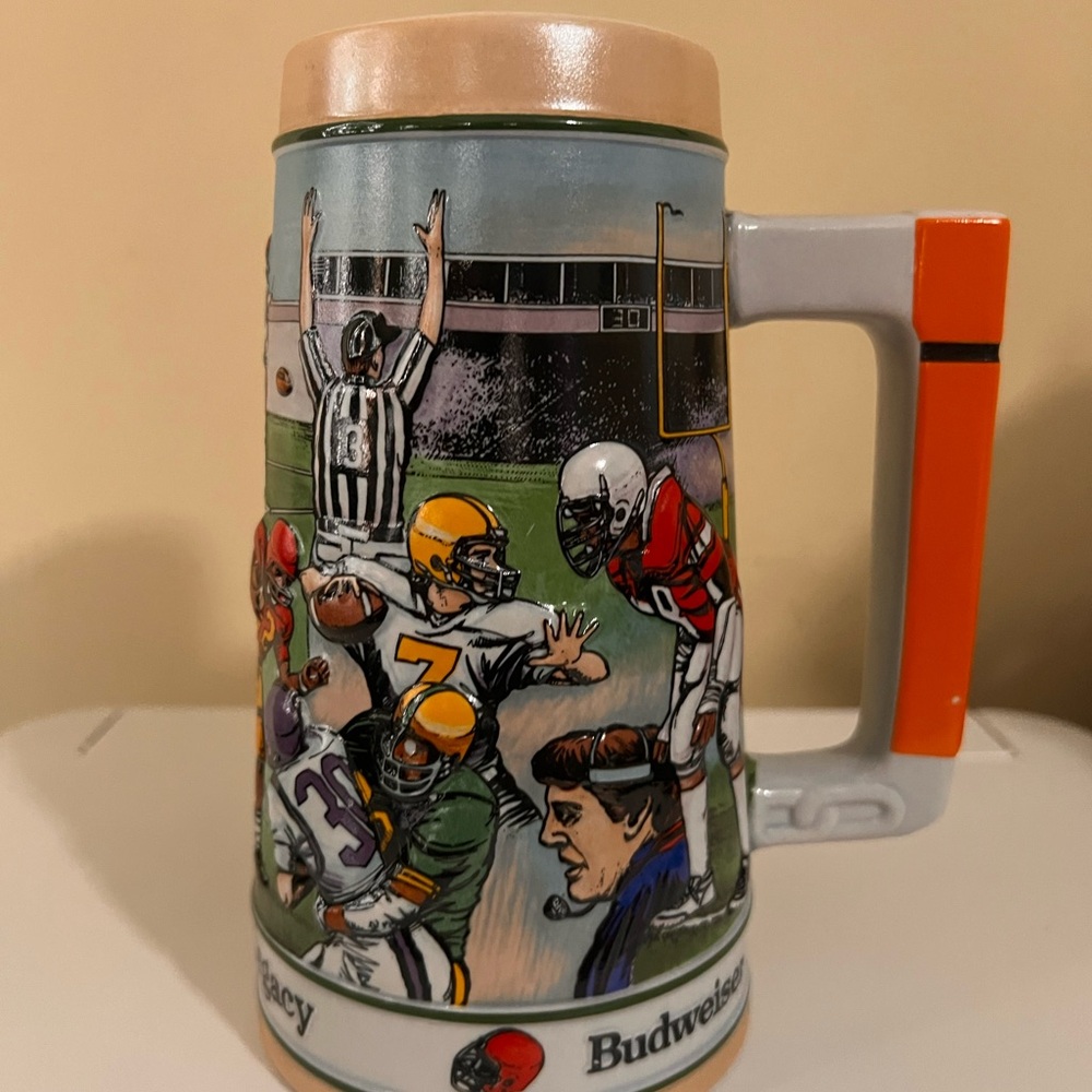 Budweiser Football Themed Beer Stein